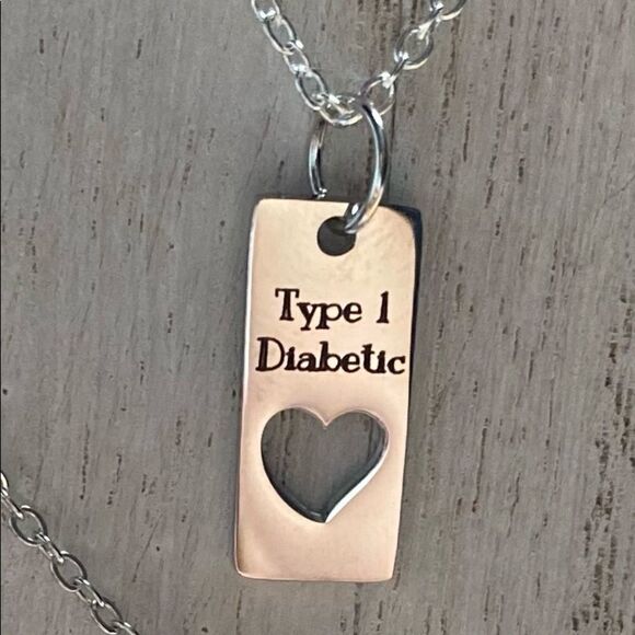 Medical Alert, Dainty T1D Necklace & Charm Set, One Size - Picture 6 of 11